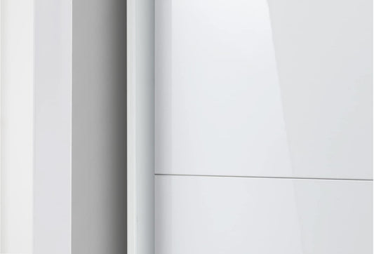 Composad Systema Schwebetürenschrank 250 cm – 2 Schiebetüren mit Spiegel, Weiß lackiert, Made in Italy