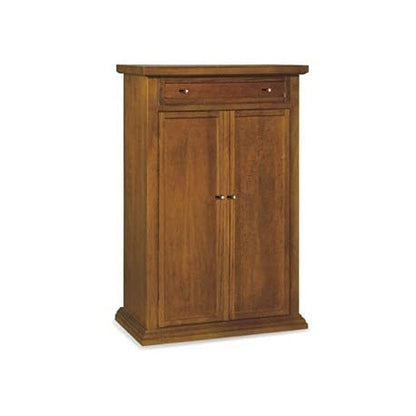 Mar.c.a. Design Arte Povera Schrank – 2 Türen + Hutablage + 2 Schubladen, Pappel Weiß, 125×61×200 cm