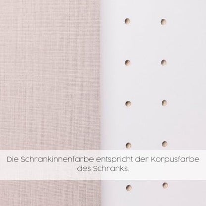 Rauch Möbel Shinjo Kleiderschrank 4-türig – 4 Schubladen, Massivholzfüße, Grau metallic/Schwarz, 187×203×53