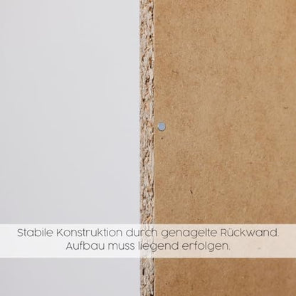 Rauch Möbel Shinjo Kleiderschrank 4-türig – 4 Schubladen, Massivholzfüße, Grau metallic/Schwarz, 187×203×53