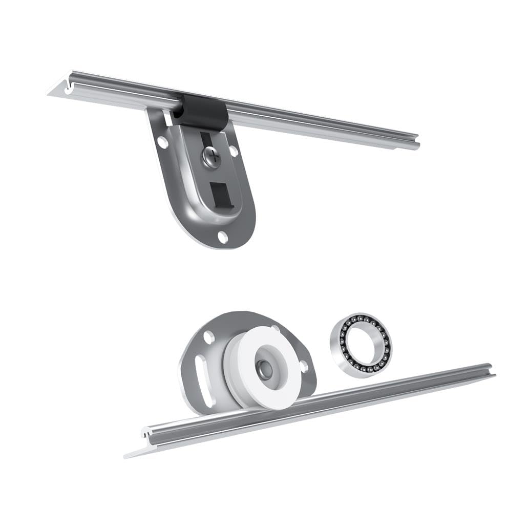 A&J MöbelLand Mero Schwebetürenschrank 200 cm – 3 Türen, 4 Schubladen, Weiß/Sonoma