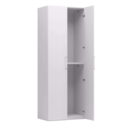 Dmora Kleiderschrank 6-türig Weiß – großer Schlafzimmerschrank, 270×247×58 cm