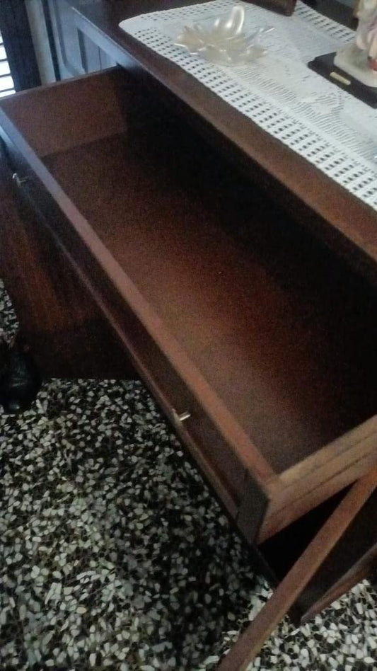 Mar.c.a. Design Arte Povera Schrank – 2 Türen + Hutablage + 2 Schubladen, Pappel Weiß, 125×61×200 cm