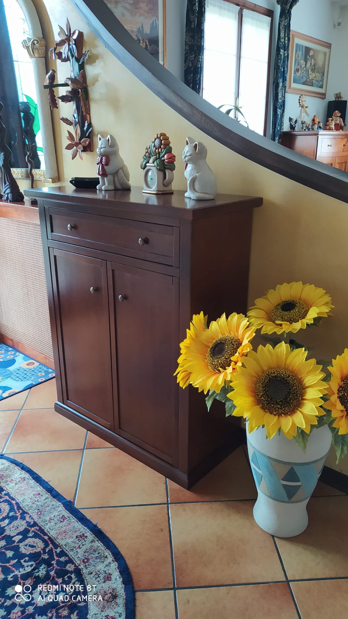 Mar.c.a. Design Arte Povera Schrank – 2 Türen + Hutablage + 2 Schubladen, Pappel Weiß, 125×61×200 cm