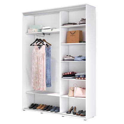 Meble Slupia ZUZA Schiebetürenschrank – Kleiderstange, 100×242×45 cm, Eiche Sonoma