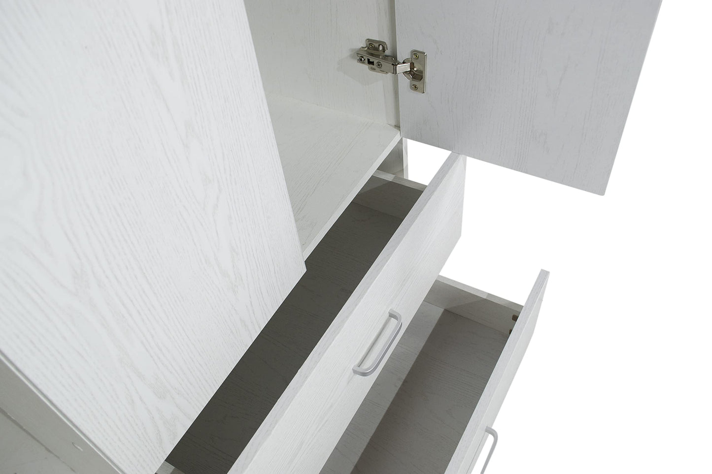 Dmora Kleiderschrank 2-türig mit Kleiderstange – modern, Made in Italy, 80×52×190 cm, Eiche gebleicht