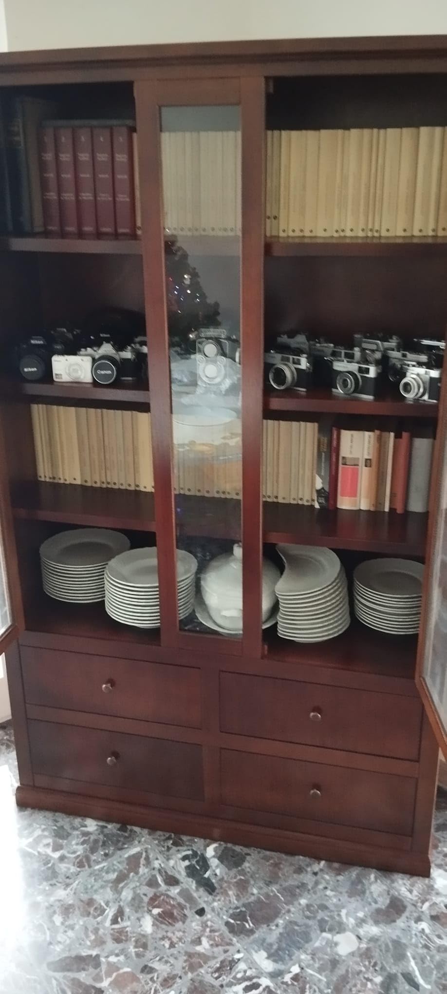 Mar.c.a. Design Geräteschrank Holz (Pappel) – 2 Türen, platzsparend, Made in Italy, Innenbereich