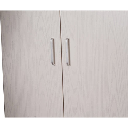 Dmora Mehrzweckschrank 2 Türen – 5 Regale, kompakt, Made in Italy, 71×38×182 cm, Eiche gebleicht