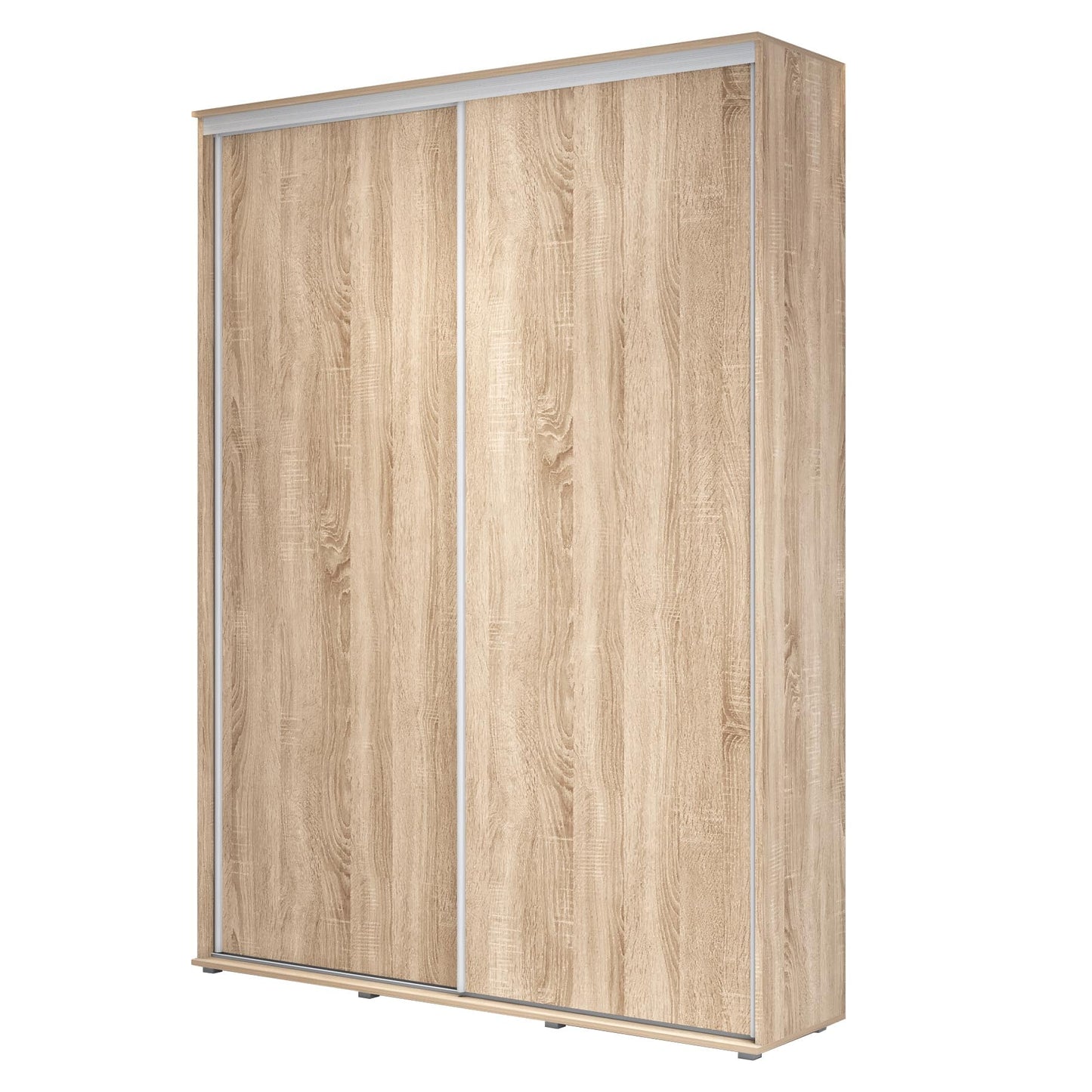 Meble Slupia ZUZA Schiebetürenschrank – Kleiderstange, 100×242×45 cm, Eiche Sonoma