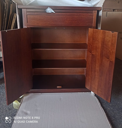 Mar.c.a. Design Arte Povera Schrank – 2 Türen + Hutablage + 2 Schubladen, Pappel Weiß, 125×61×200 cm